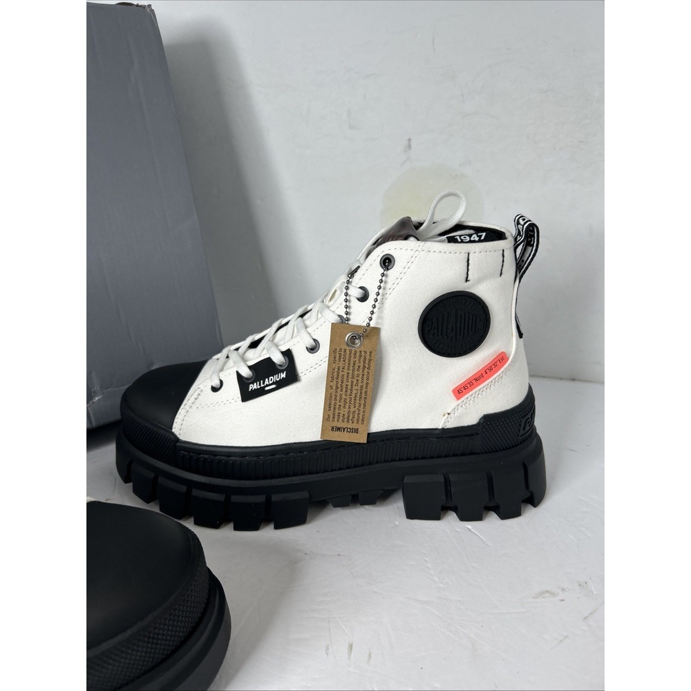 NEW Palladium Revolt Hi TX Star White Platform Boots 97242 116 ~ Sz Women 8 - Picture 2 of 8